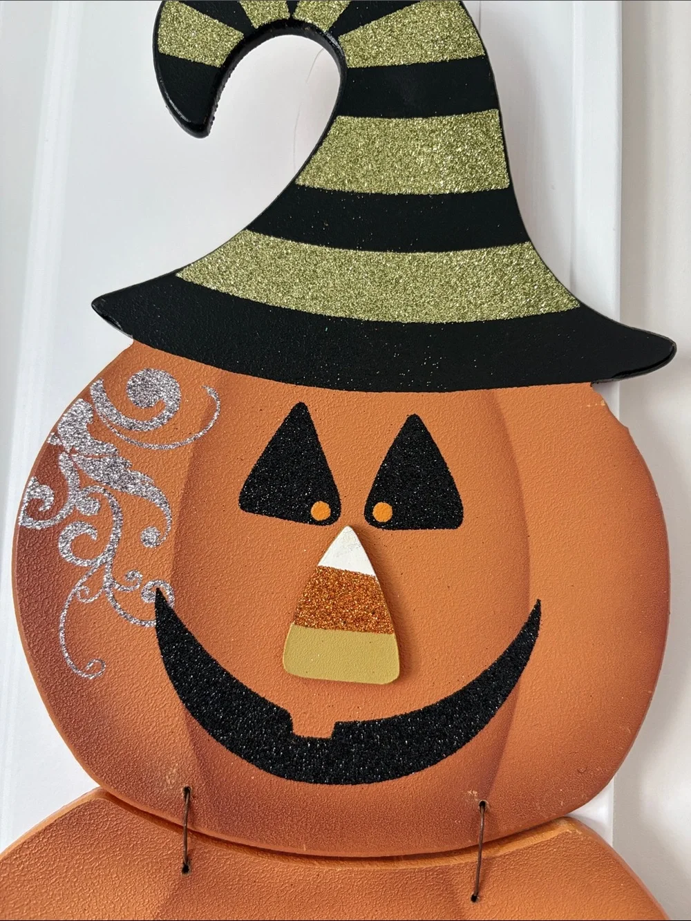 Halloween Triple Jack-O'-Lantern Door Hanger - Orange